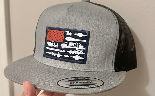 Drilling Flag Hat (Yupoong Flat Bill)