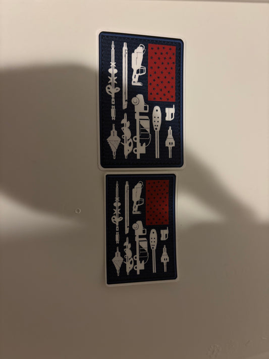 Jumbo drilling flag sticker