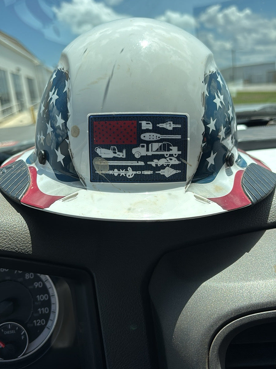 Drill flag sticker
