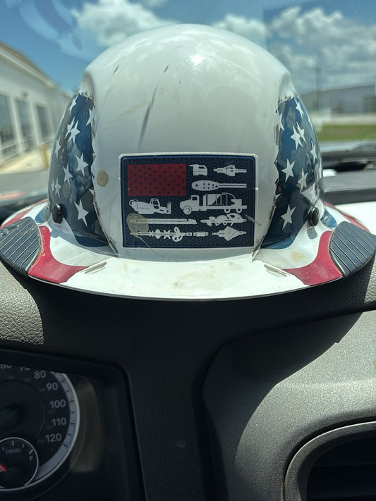 Drill flag sticker