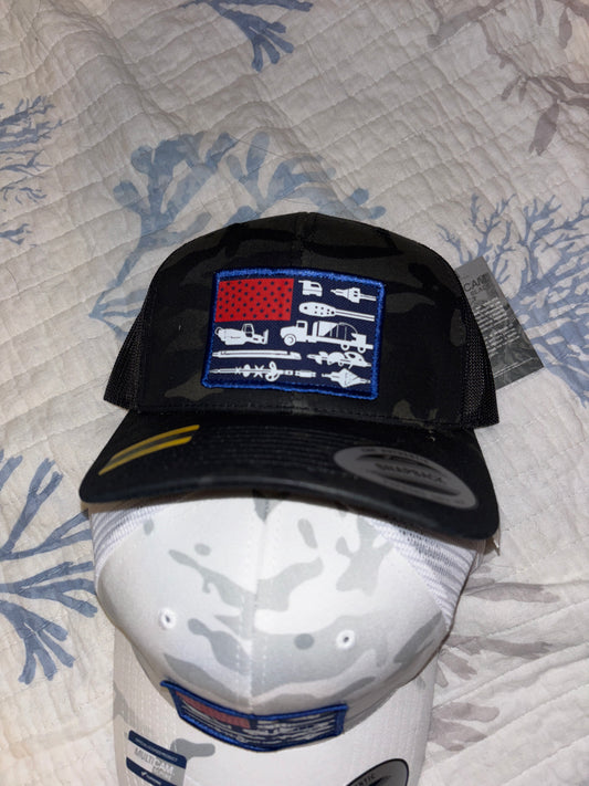 Drilling flag hat (Yupoong curved bill hats)