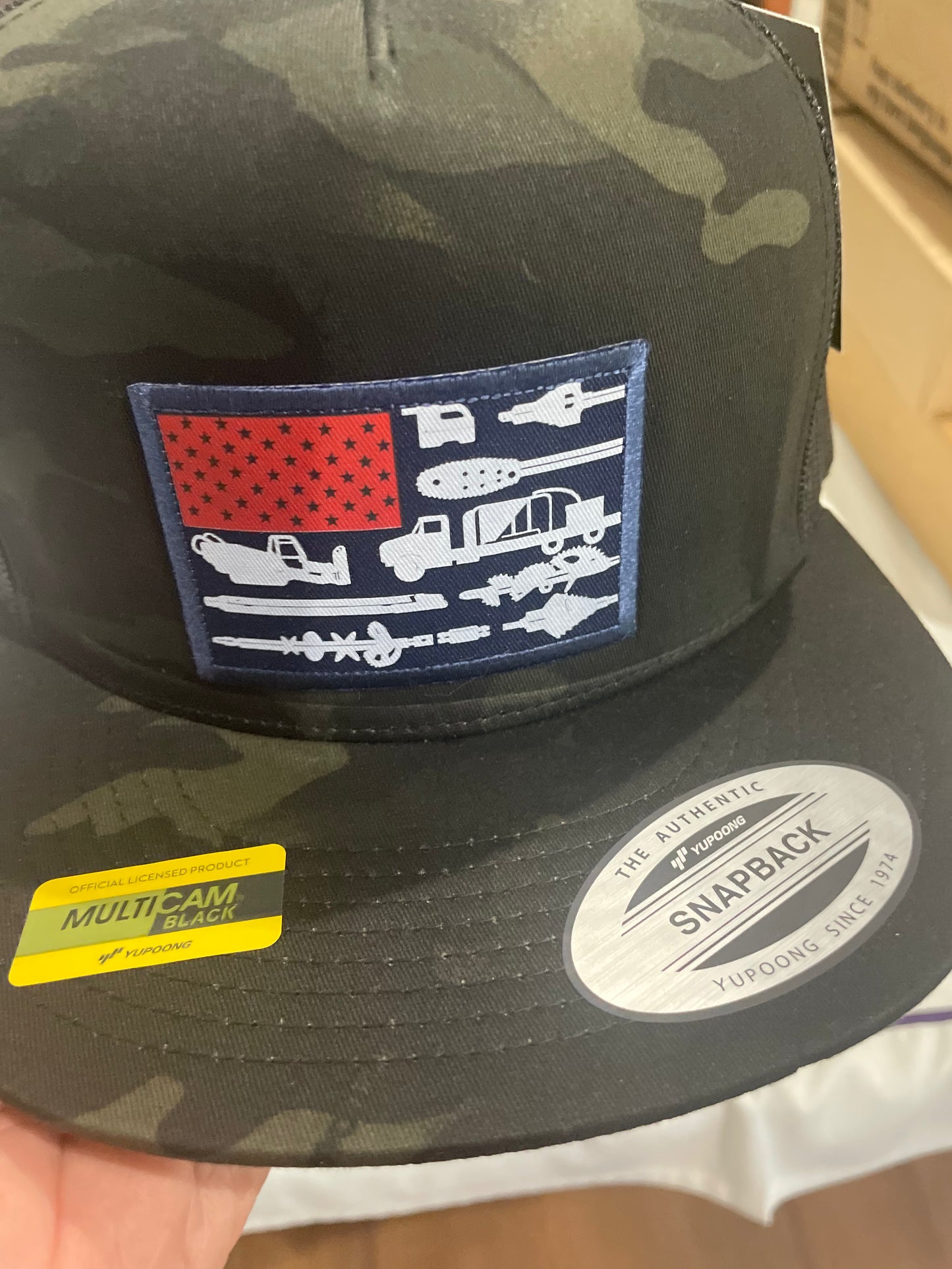 Drilling Flag Hat (Yupoong Flat Bill)